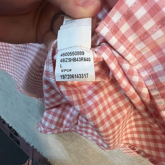 IZOD Men’s Dress Shirt LG Multi color checked White, Pink, Plaid Work, Dress - Picture 5 of 7